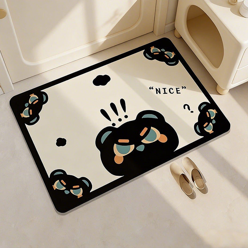 Playful Cow-Themed Bathroom Mat Bowlift