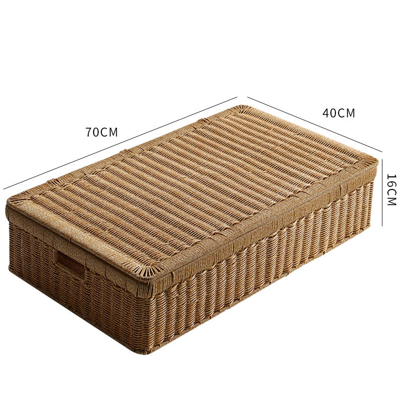 Large Rectangular Woven Storage Chest Bowlift