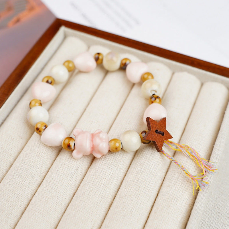 Heart-Shaped Beaded Bracelet Bowlift