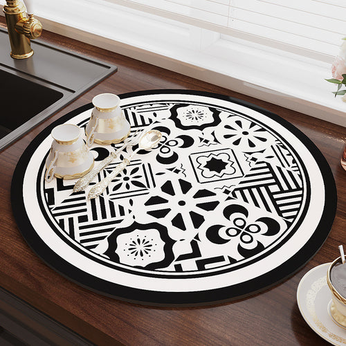 Stylish Geometric Kitchen Mat Bowlift