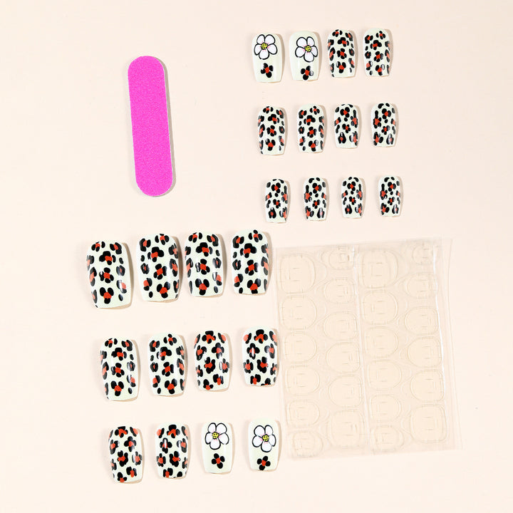 Stylish Leopard Print Acrylic Nail Art Extensions Bowlift