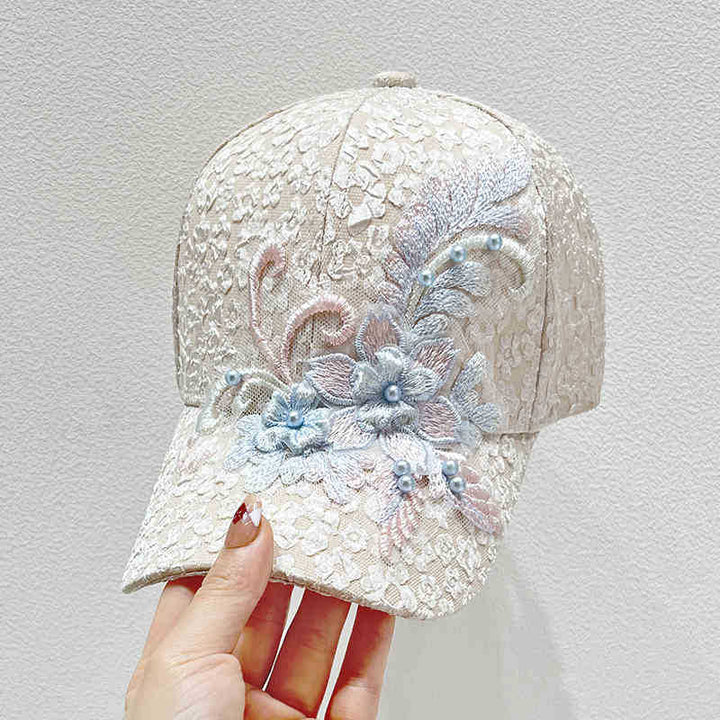 Women's Embroidered Lace Baseball Cap Bowlift