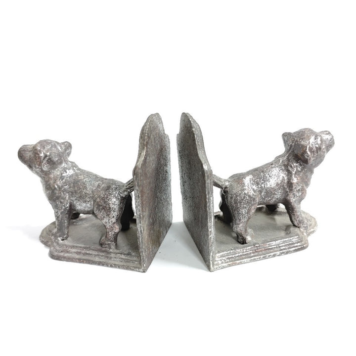 Rustic Dog Figurine Bookends