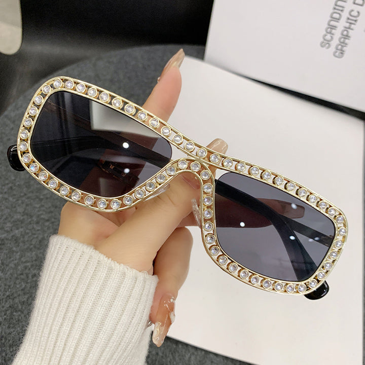 Ladies Glamorous Sunglasses with Sparkling Crystal Accents Bowlift