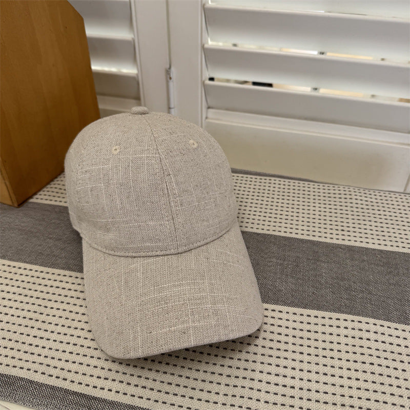 Women's Casual Textured Cotton Baseball Cap Bowlift