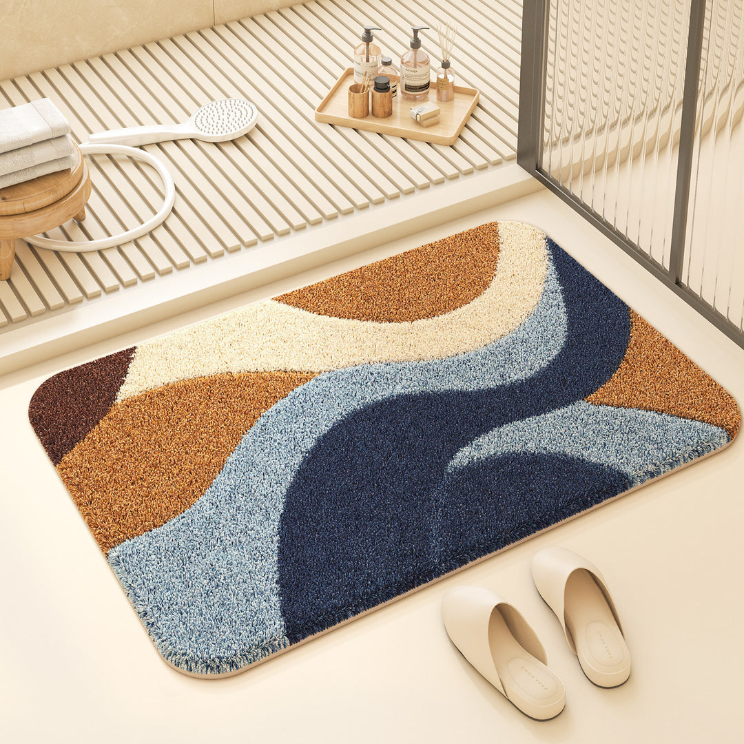 Colorful Geometric Design Bath Mat Bowlift