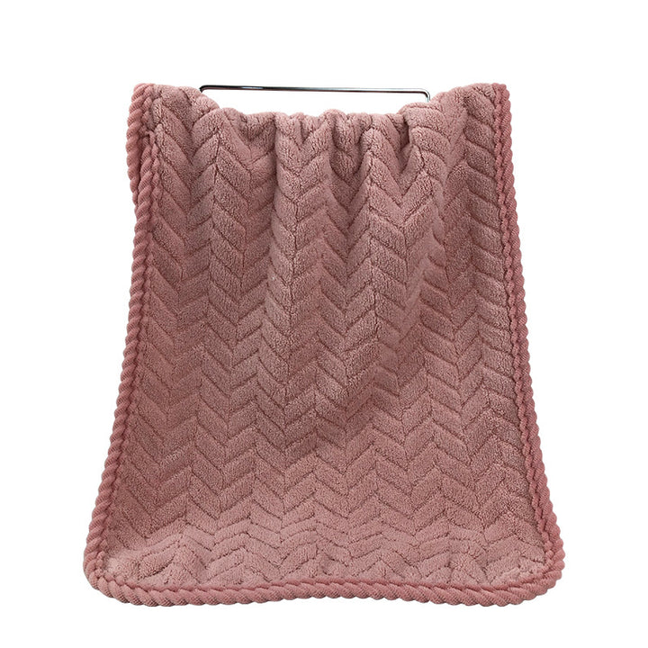 Cozy Terry Bath Blanket with Modern Zigzag Pattern Bowlift