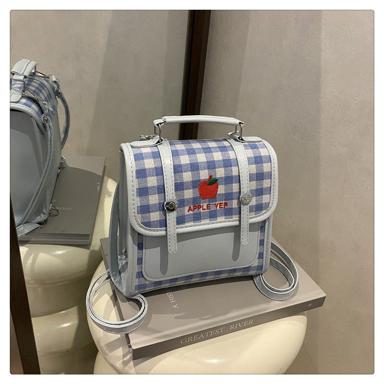 Playful Checked Mini Backpack Bowlift