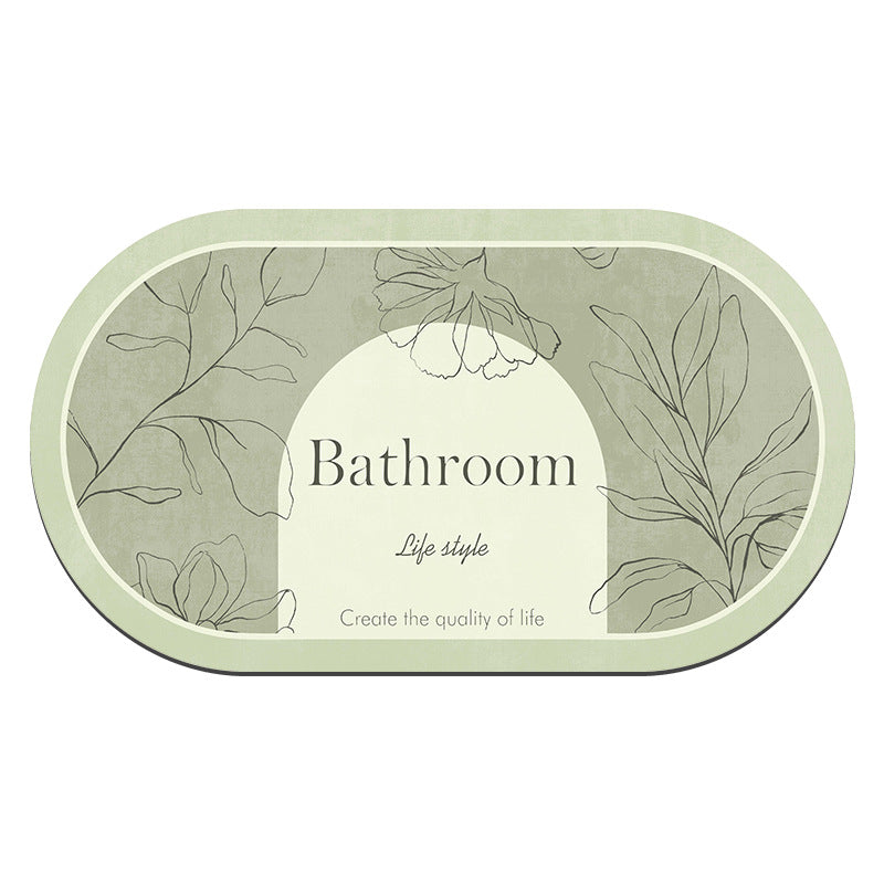 Elegant Floral Design Bathroom Mat Bowlift