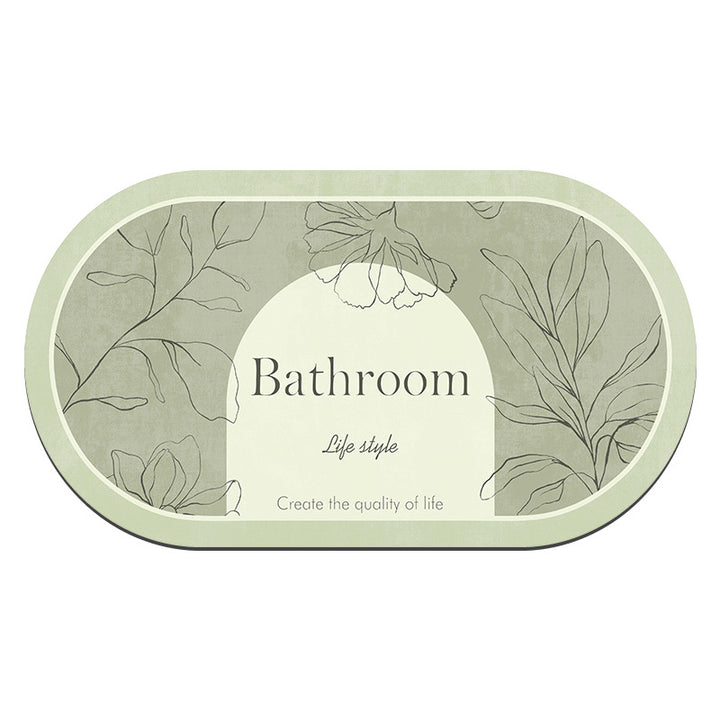Elegant Floral Design Bathroom Mat Bowlift