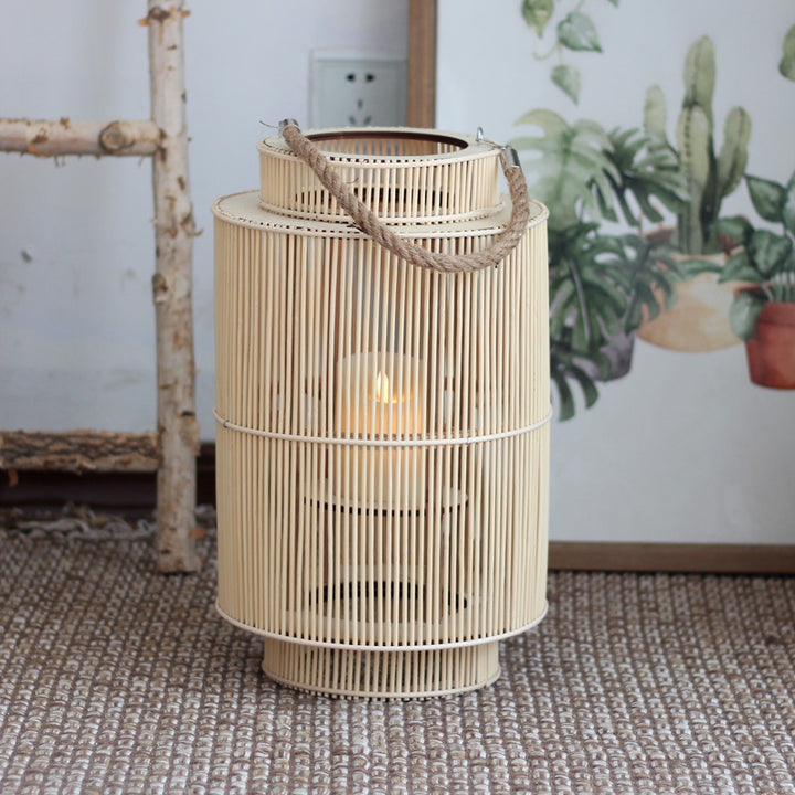 Decorative lantern made of woven material Bowlift