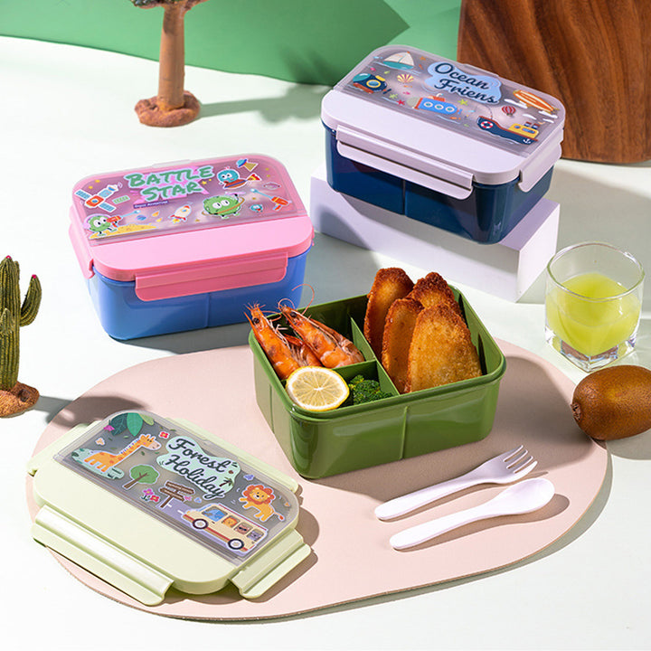Kids-Themed Multi-Section Lunch Box