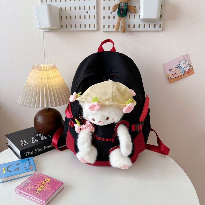 Backpack with Cute Plush Design and Practical Compartments Bowlift