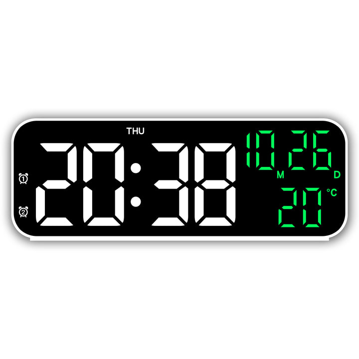 Digital Alarm Clock with Large LED Display and Weather Function Bowlift