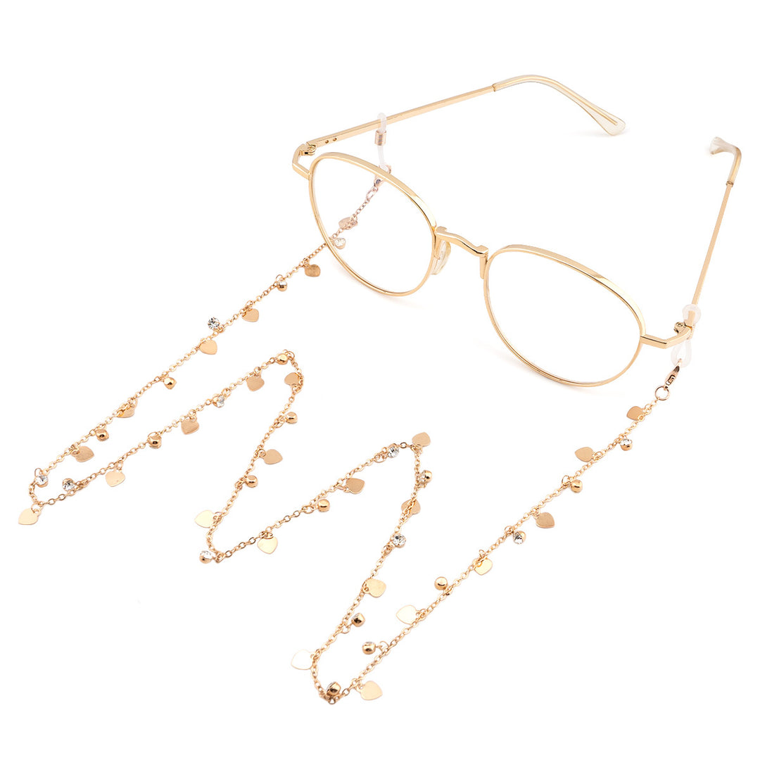 Decorative Heart-Shaped Eyewear Chain Bowlift