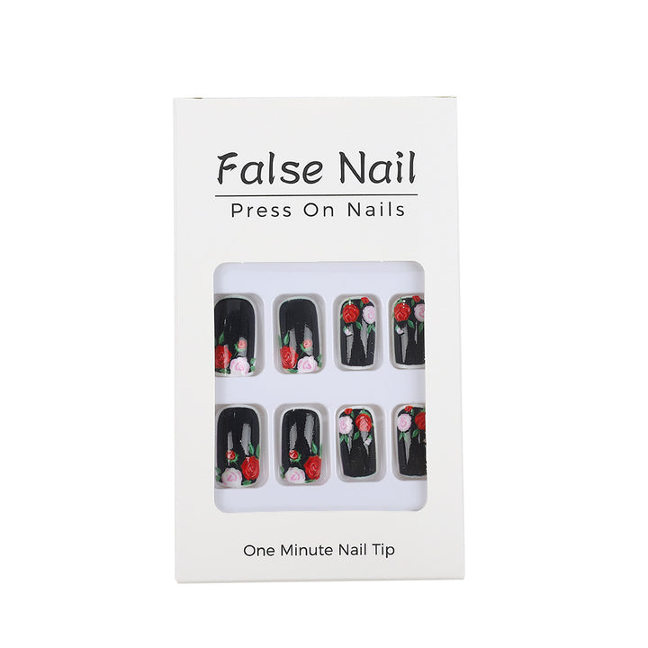 Artificial nails in floral vintage design Bowlift