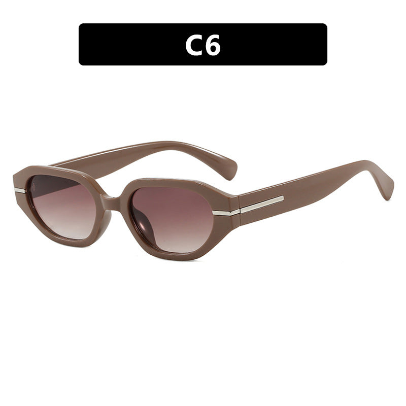 Women's stylish geometric sunglasses with mirrored lenses and unique frame Bowlift