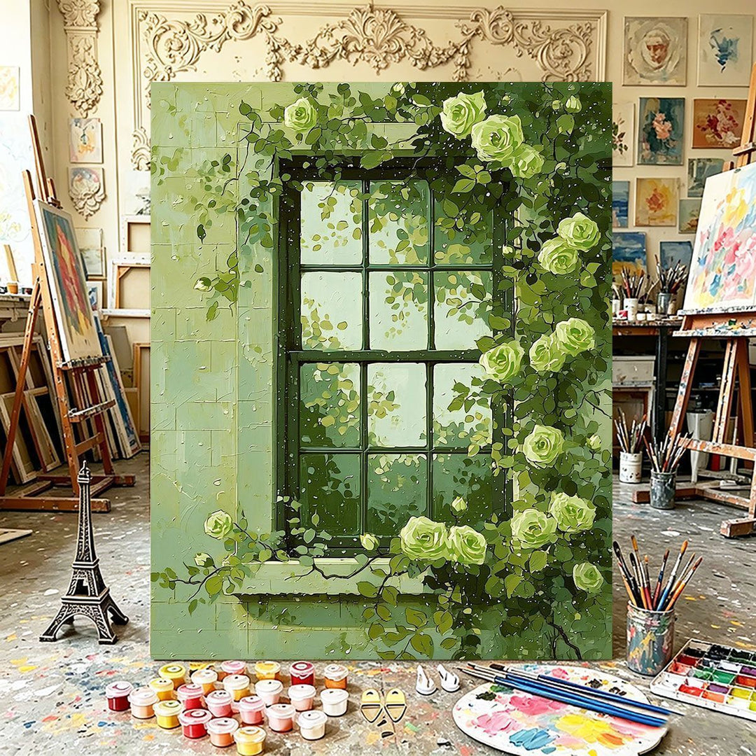 Botanical Window Canvas Art Bowlift
