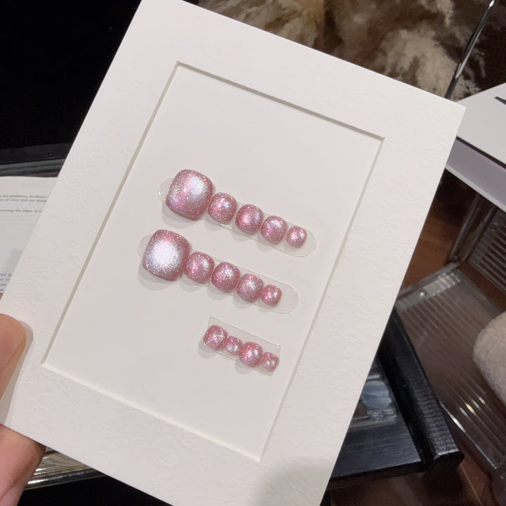 Decorative Rhinestone Press-On Toe Nails Bowlift