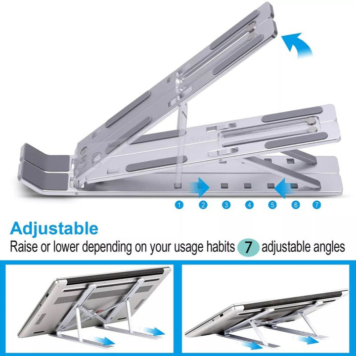 Unisex Height Adjustable Laptop Stand with Stable Construction Bowlift