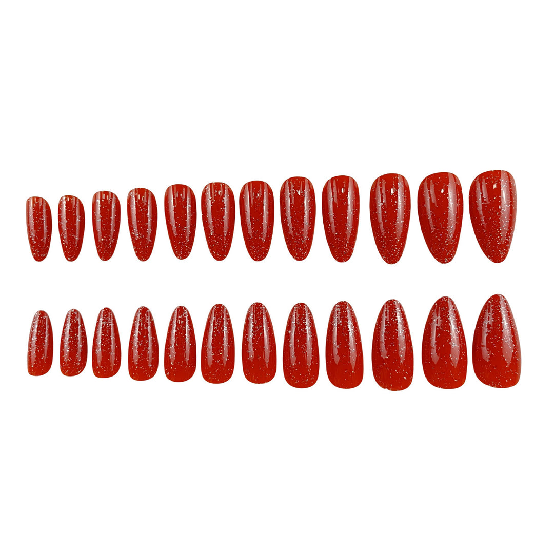 Glittering Stiletto Nail Extensions Bowlift