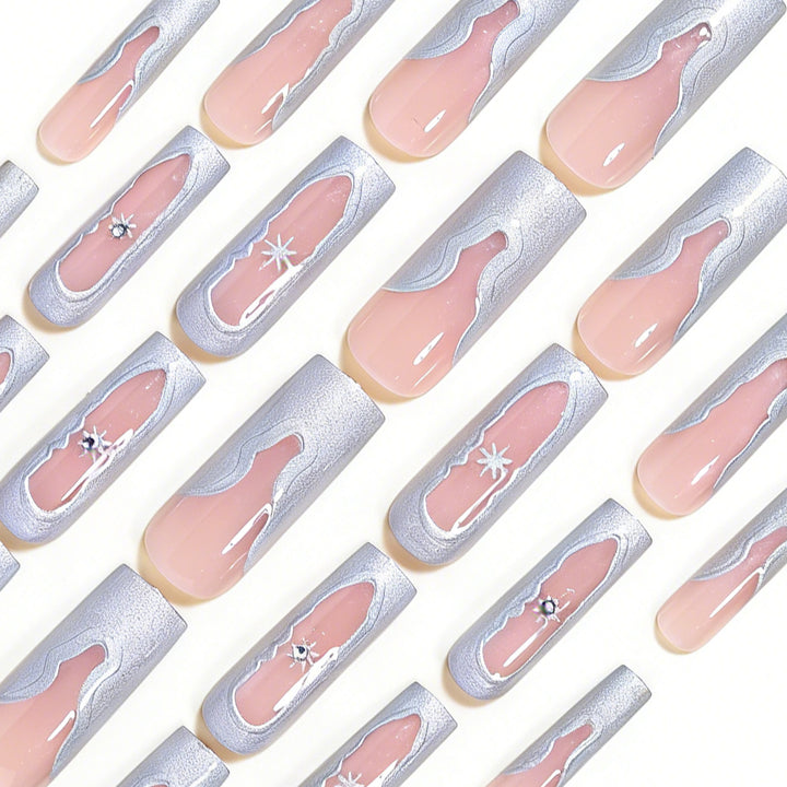 Artistic Press-On Nail Extensions Bowlift