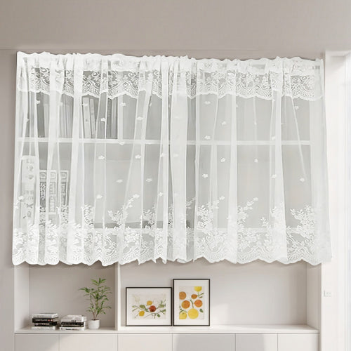 Elegant Embroidered Sheer Window Curtain