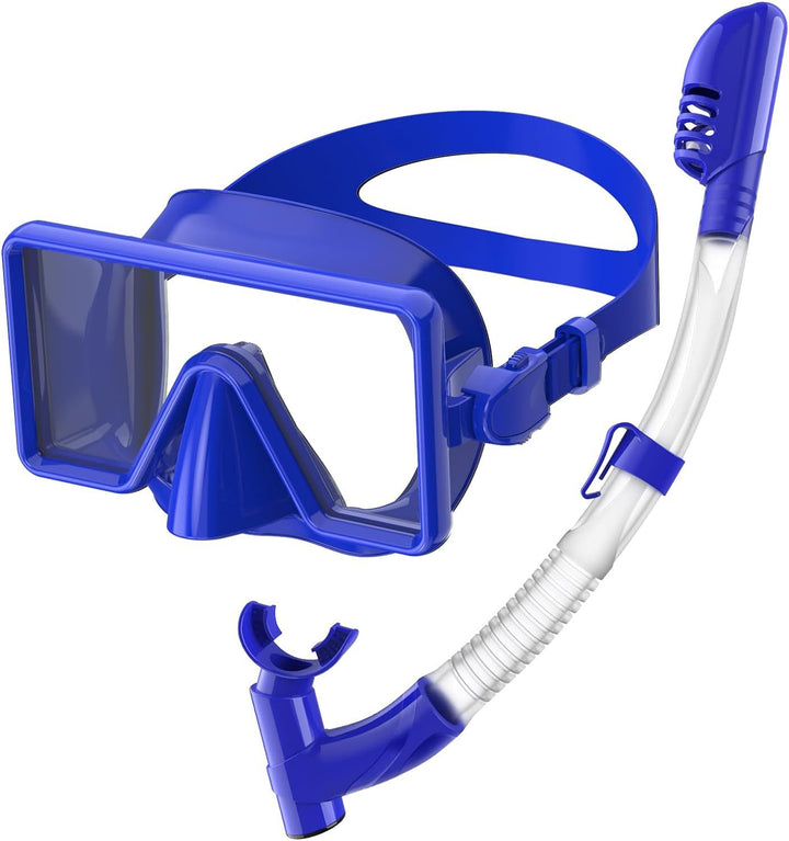 High-quality diving mask with wide field of vision and flexible snorkel Bowlift