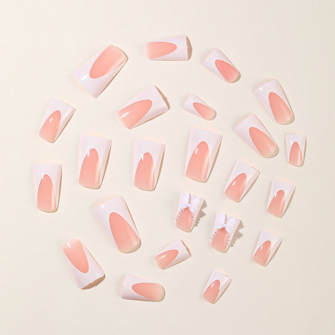 Elegant Stiletto Nail Art Extensions with Bow Accents Bowlift