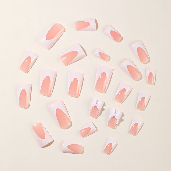 Elegant Stiletto Nail Art Extensions with Bow Accents Bowlift