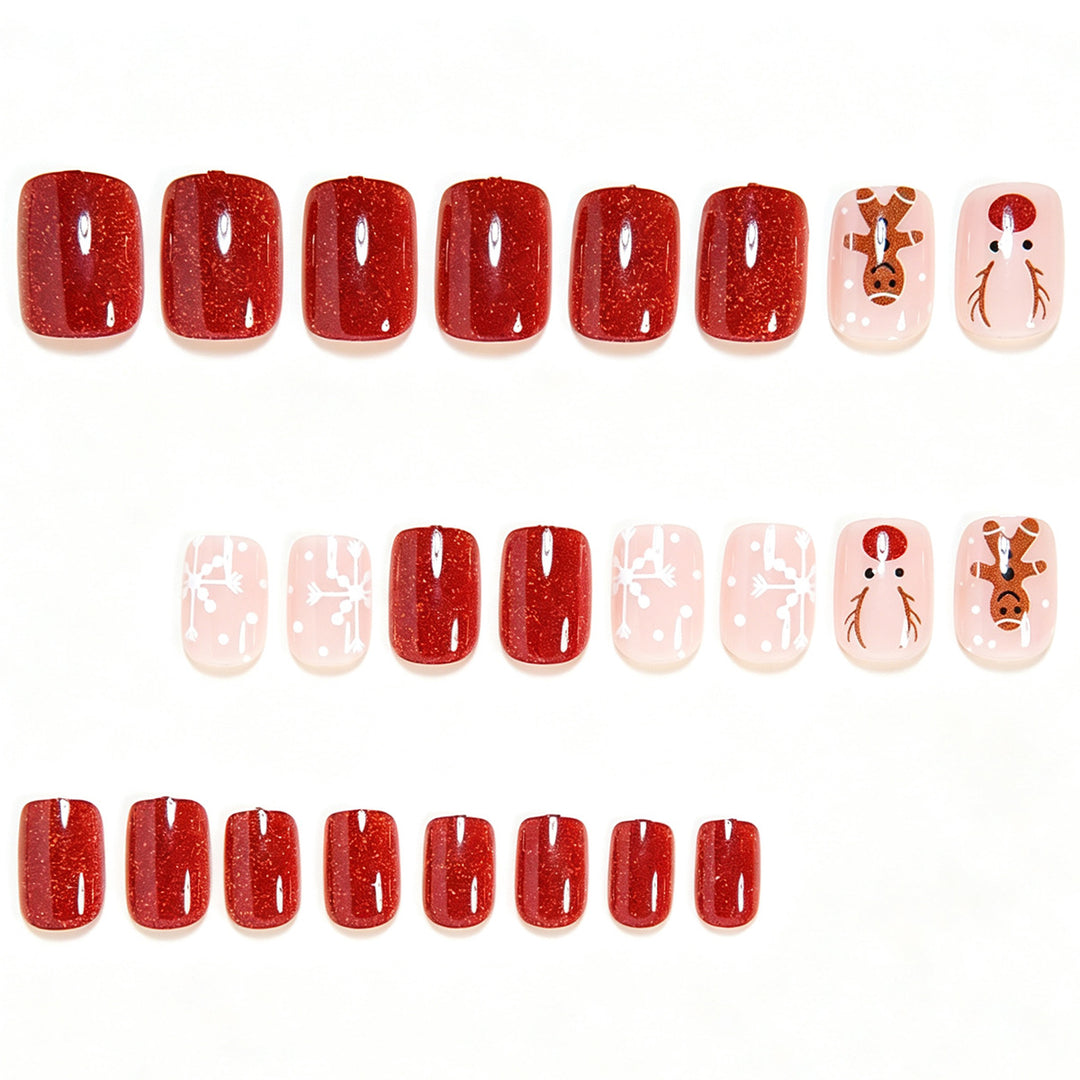 Festive Themed Press-On Nail Art Set Bowlift
