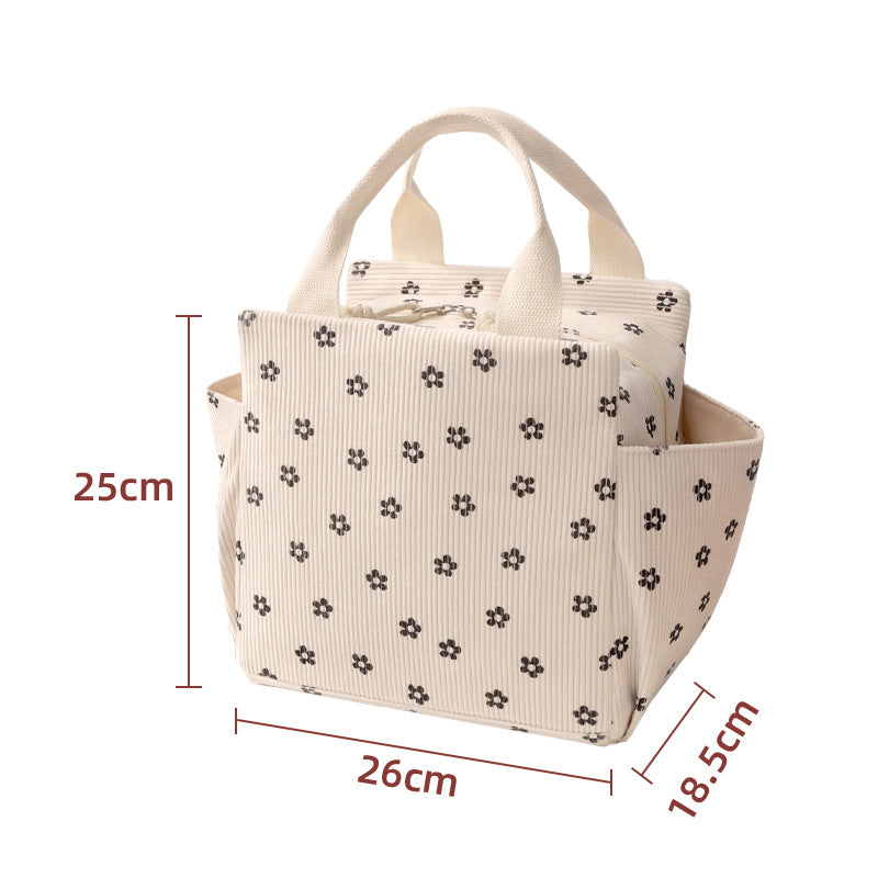 Insulated Heart Print Lunch Tote Bowlift