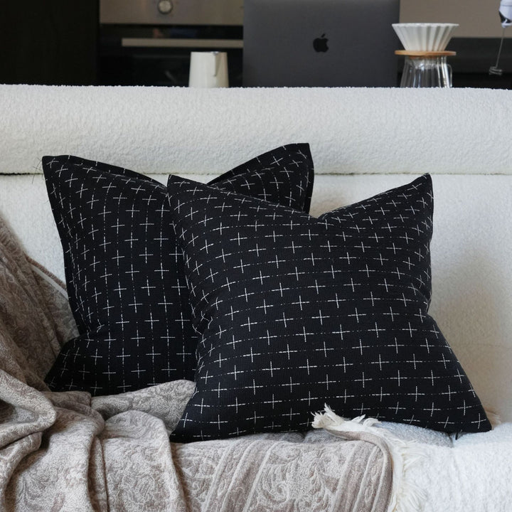 Geometric Pattern Textured Throw Pillow