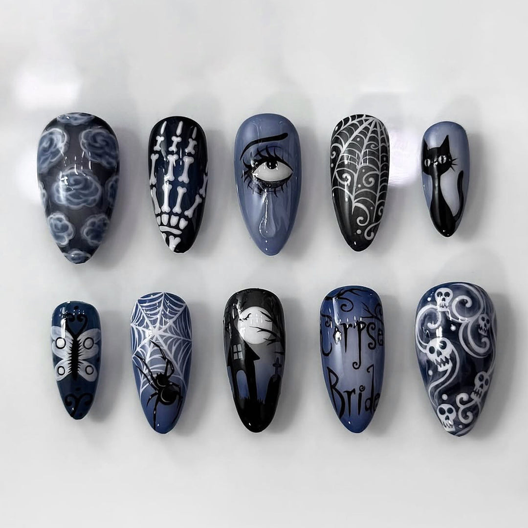 Artificial nail set with creative designs Bowlift