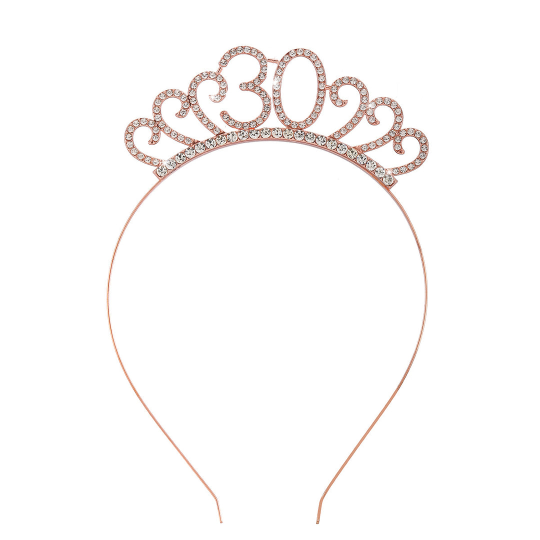Ladies Crystal Tiara with Custom Designed Number Motif Bowlift
