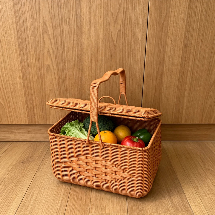 Natural Woven Market Basket Bowlift