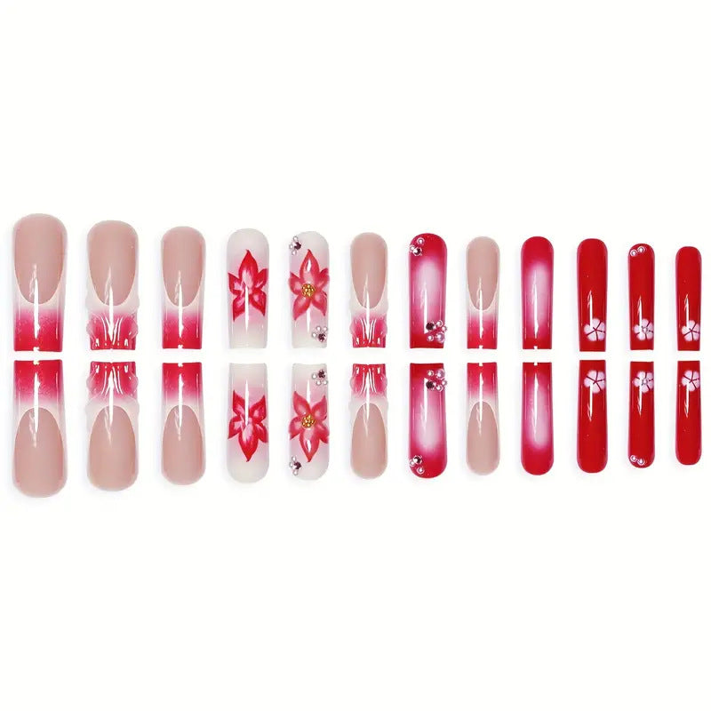 Artistic Gel Floral Nail Art Bowlift