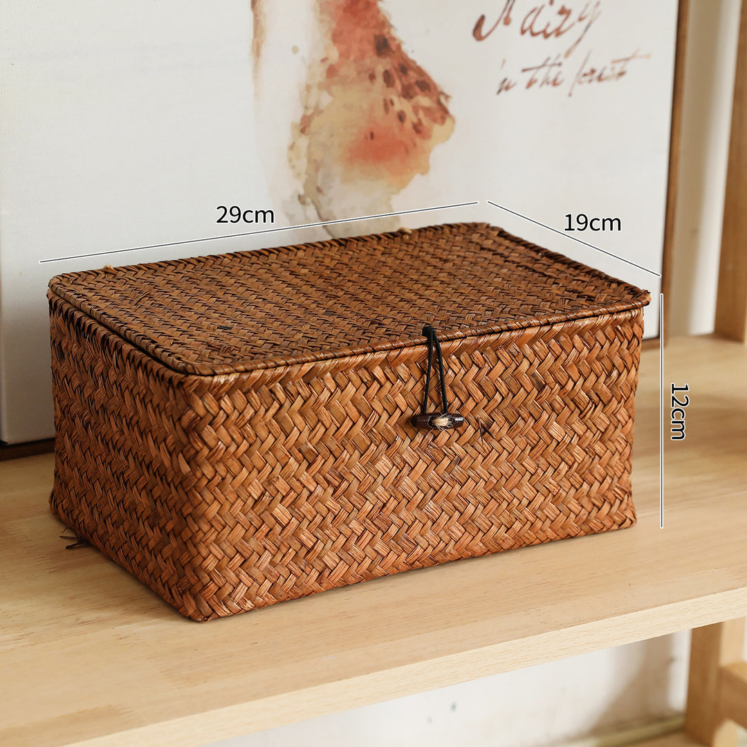 Handcrafted Oval Woven Storage Box Bowlift