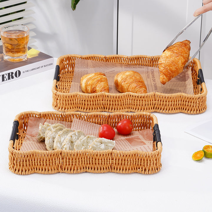 Woven Decorative Serving Tray Bowlift