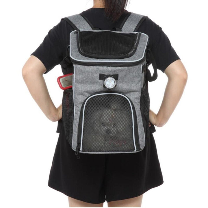 Front-Mounted Pet Carrier Bike Bag with Secure Leash Breathable Mesh Padded Base Reflective Trim Bowlift