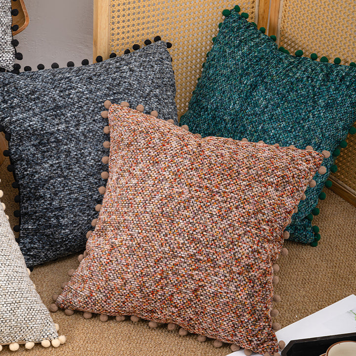 Textured Knitted Decorative Pillow