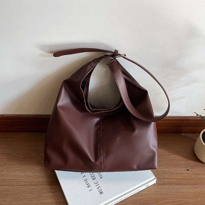 WoSpacious Soft Leather Hobo Bag Bowlift