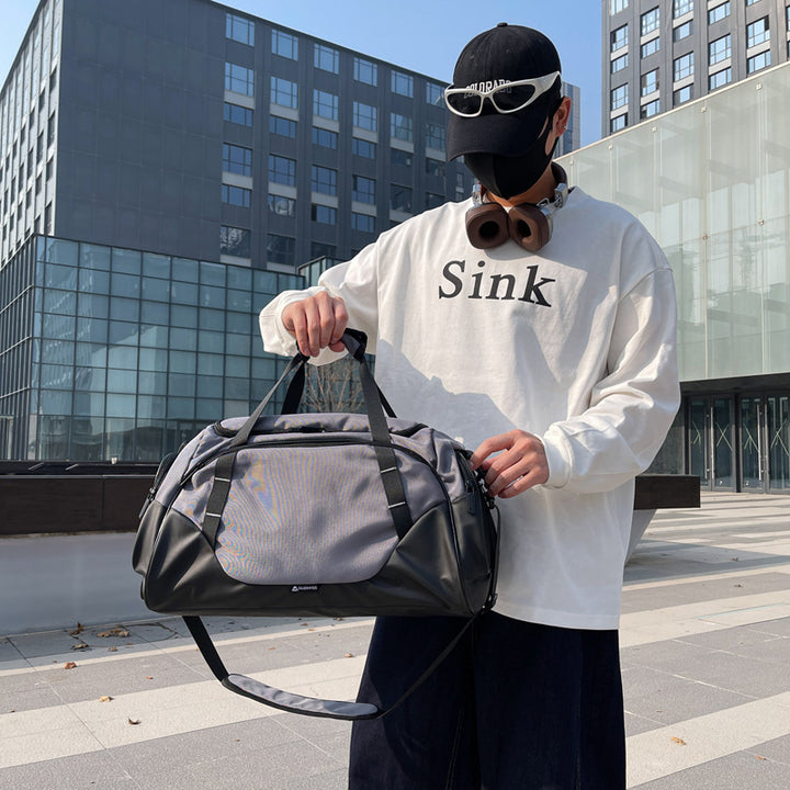 Sporty Weekend Duffel Bag with Multifunctional Compartments Bowlift