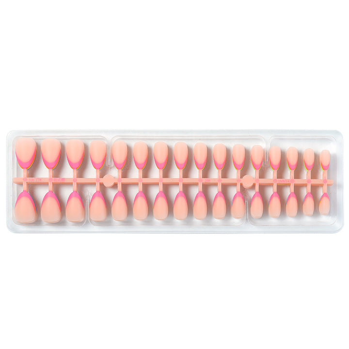 Gradient French Tip Press-On Nails Bowlift