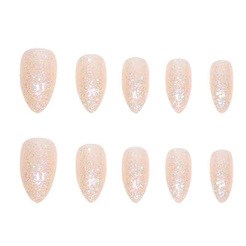 Glittering Stiletto Press-On Nails Bowlift