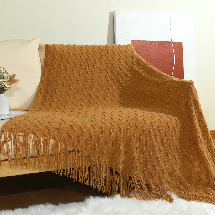 Cozy Knitted Throw Blanket