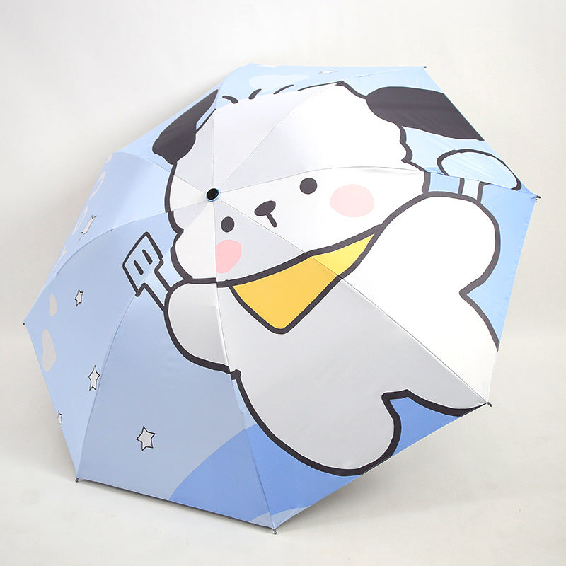 Women's Folding Kid's Umbrella with Cute Animal Designs Bowlift