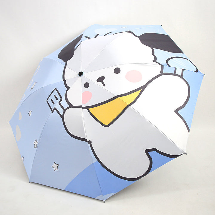 Women's Folding Kid's Umbrella with Cute Animal Designs Bowlift