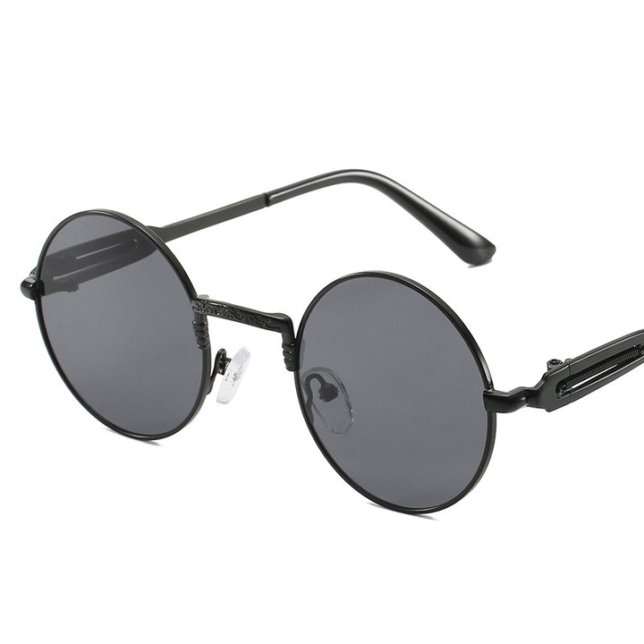 Women's round fashionable sunglasses with fine metal frame Bowlift