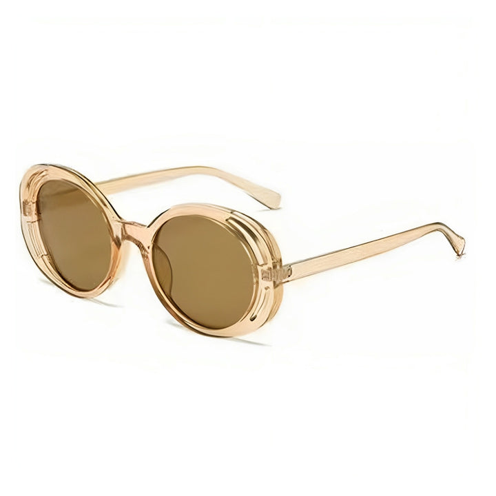 Women Oval Designer Sunglasses with Classic Detail Bowlift